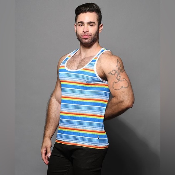 Stripe Mesh Tank - Picture 4 of 7